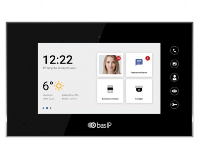 Bas IP AQ-07L BLACK IP домофон BAS-IP
